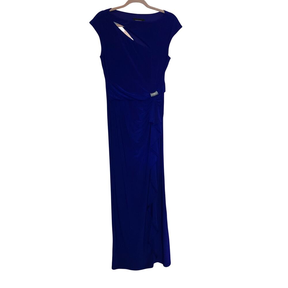 R&M Richards Royal Blue Cutout Maxi Dress Size 6